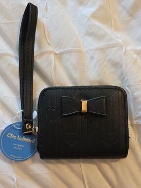 Black Bow Wristlet Wallet